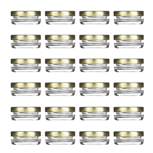 ขวดแก้วใส่อาหาร United Mebong SDUM ขนาด 0.5 ออนซ์ 15 มล. ฝาปิดโลหะสีทองแบบมีปุ่มล็อค  พิมพ์ลายสกรีน สำหรับใส่ขนม ลูกอม ช็อกโกแลต เค้ก เยลลี่ - Product Image 5