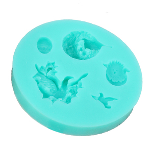 Moule en silicone DIY pour gâteaux et pâtisseries, motif 3D rond, classique, populaire, aux couleurs vives, avec motifs de dessins animés (grains, colombe de <span class=keywords><strong>la</strong></span> paix, nid d'oiseau, <span class=keywords><strong>pie</strong></span>, pinson, œuf) - Product Image 3