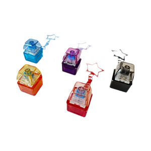 מחזיק מפתחות שקוף בצורת מקלדת מכנית, צעצוע fidget עם שרשרת כוכבים, צליל לחיצה, תליון לתיק להקלה על לחץ, סיטונאי - Product Image 5