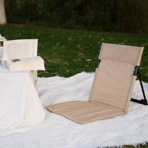 Chaise de camping pliable d'extérieur, chaise inclinable individuelle pour jardin et parc, avec coussin de dossier, chaise de pique-nique et de plage pliable - Product Image 5
