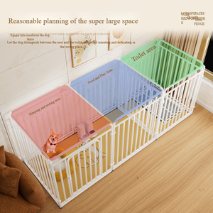Jaulas y casas para mascotas: Valla moderna de hierro para perros, transpirable, a prueba de mordidas, duradera, para uso doméstico, combinable, para perros pequeños y medianos, Teddy, Corgi, puerta de aislamiento. - Product Image 2