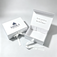 Boîte cadeau rigide de luxe avec logo personnalisé, emballage en carton, boîte d'emballage magnétique pour perruque et extensions de cheveux avec ruban et nœud