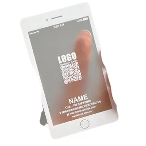 Cartão transparente Cartão de visita do PVC projeto produção geada tinta branca impermeável plástico personalidade
