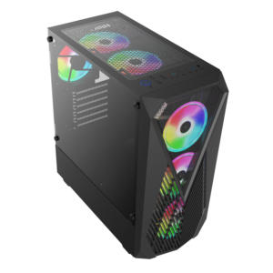 Panel frontal de fibra de carbono a granel con fuente de alimentación <span class=keywords><strong>cooler</strong></span> <span class=keywords><strong>Master</strong></span> Deluxe CAJA DE JUEGOS DE FABRICACIÓN RGB - Product Image 3