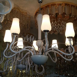 โคมระย้าคริสตัลยุโรปหรูหราทันสมัยสำหรับห้องนั่งเล่นบ้านและโรงแรมไฟตกแต่ง - Product Image 4