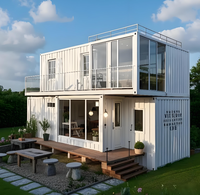 Maison conteneur extensible de 20 pieds, préfabriquée, modulaire et pliable, avec 2 chambres, cuisine et salle de bain, compatible avec la personnalisation DIY