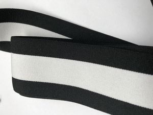 Elástico tejido Jacquard de 5CM sostenible de nailon y poliéster portátil al por mayor con cincha a rayas de dos colores para prendas de vestir - Product Image 4