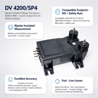 LEM DV4200/SP3 DV4200/SP4 DV4200/SP2 DV2000/SP2 Sensor Transduser Tegangan Efek Hall Loop Tertutup untuk Penggerak Industri dan Transit Rel