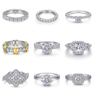 Đồ trang sức tùy chỉnh nhà máy 925 Sterling bạc cubic zirconia thiết kế ban đầu Rhodium mạ Vòng thích hợp cho cặp vợ chồng Quà Tặng - Product Image 3