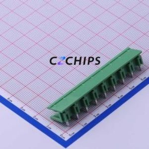 KF2EDGR-7.62-9P Plug-in Terminal Block Bent Lead Through Hole,P=7.62mm Connector Board-to-Board / Socket Open 1x9P 7.62mm Green - Product Image 2