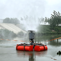 Évaporateur flottant industriel pour la réduction de l'eau accumulée dans les mines à ciel ouvert, réduisant ainsi le volume de stockage des eaux usées des barrages miniers