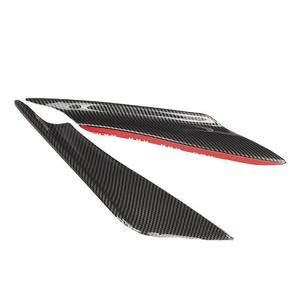 Carbon Fiber Air Blades Weather <b>Shields</b> 3M Tape Stick Universal Car Deflectors Black Unpainted Texture - Product Image 4