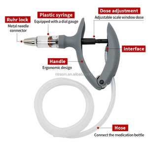 2ml/5ml Alat Suntik Plastik Veteriner yang Dapat Disesuaikan, Steril, Otomatis, dan Kontinu dengan Kateter untuk Sapi, Babi, dan Kambing - Product Image 4