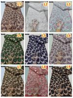 Dentelle perlée en tulle Supoo Chine Portugal avec broderie luxueuse et paillettes pour robes de mariée élégantes