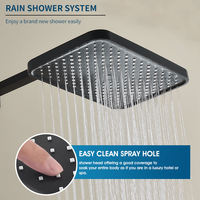 Système de douche en laiton et céramique à trois fonctions à température constante, avec douchette rotative et support pivotant, pour hôtels et villas