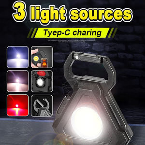 Super Bright <b>LED</b> <b>Work</b> <b>Light</b> Triangle Keychain Flashlight with Tripod Stand USB <b>Rechargeable</b> Magnetic Waterproof Multi-functional - Product Image 4