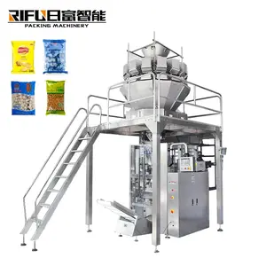 Auto bag small sugar sachet scale weigh fill seal vertical packaging machine for grains