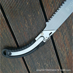 Sierra para árboles frutales y viñedos de montaña, hoja de 320 mm, estructura de mariposa, mango de PVC, para carpintería y poda - Product Image 2