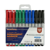 Proveedores de fábrica 4 colores Fineliner Tip Marcador permanente Juego de papelería de secado rápido