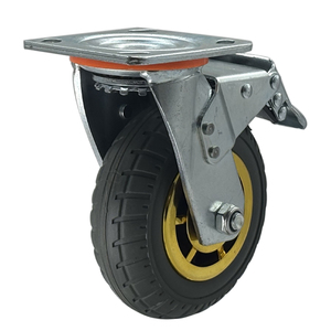 4/5/6/8 Inch Customizable Castor Industrial Swivel Caster 75mm PU Rubber PP Steel <b>Locking</b> Rigid Iron OEM Various Sizes Casters - Product Image 4