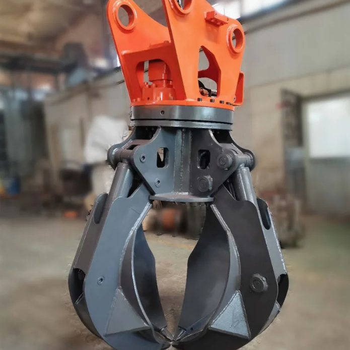 Orange Peel Grapple for 10-20 Ton Excavators, Scrap Metal Recycling, High-Load Capacity, Durable