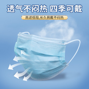 Mascarilla Facial de 3 Capas No Tejida, Antipolvo y Transpirable para Cuartos Limpios y Áreas de Procesamiento de Alimentos - Product Image 4