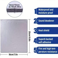 Feuille de mousse acoustique autocollante en caoutchouc 10-50mm, écologique, isolation phonique et thermique pour voiture, avec feuille d'aluminium pour cuisine