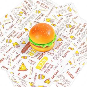 ZJPACK Food Grade Greaseproof PE <b>Paper</b> Printable Sandwich <b>Wrapping</b> for Cake Bread Hamburger - Product Image 1