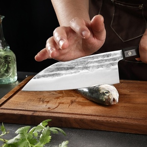 Ensemble de couteaux de chef japonais couteau de coupe de viande japonais forgé couteau tête de poisson octogonal fleur clou pointu cuisine en bois - Product Image 3