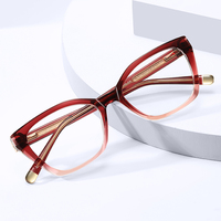 Lunettes anti-lumière bleue pour femmes MS 81707 en TR90, monture géométrique avec décor en forme de cœur, branches minimalistes, finition polie