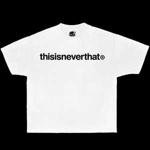 T-Shirt Oversize con Grafica Thisisneverthat, Stile Streetwear Y2k, Colore Bianco - Product Image 2