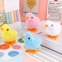 Jouet créatif Poulet sauteur - Adorable poussin en fourrure avec chaîne pour enfant, animal à remonter - Jouet le plus vendu