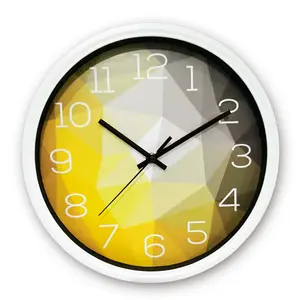 Цифровые современные дизайнерские настенные часы для украшения дома офиса отеля, настенные часы с круглой пластиковой рамкой и стеклянными линзами