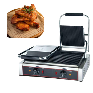 Plancha para Panini de Acero Inoxidable y Hierro Fundido, Parrilla de Contacto para Sándwiches - Product Image 6