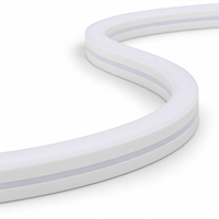 Bande lumineuse LED néon flexible en silicone RGB 120V IP68, rouleau de 50m, résistante au torsion, 15x26mm, avec contrôleur et prise US pour jardin