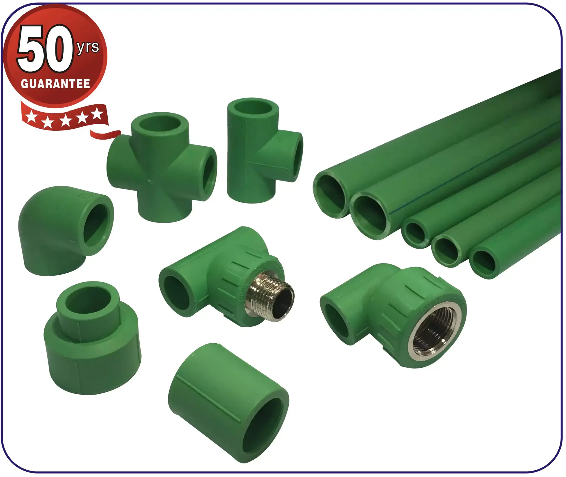 CE Certification PPR Pipes Fittings Plastic Tube Quick Plug Fittings for Hot and Cold Water Transportation