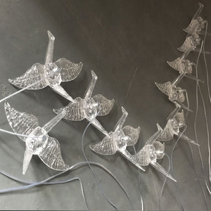 Vente en gros d'accessoires de mise en page de scène de mariage 10 têtes acrylique <span class=keywords><strong>grue</strong></span> lumineuse plafonnier décoratif LED cristal <span class=keywords><strong>oiseau</strong></span> lustre lumières - Product Image 5