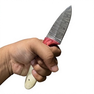 Couteau à lame fixe en acier Damas avec manche coloré, personnalisable, pour la chasse, le camping et la survie - Product Image 4