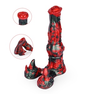 European Best-Selling Fantasy Liquid Silicone Adult Toys With Spike Soft <b>Dildos</b> Sex Toys for Woman Shop Sex Games - Product Image 3