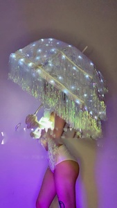 Conjunto de Disfraz de Paraguas de Poliéster de Alta Gama Personalizado con Luces LED de Siete Colores para el Día de San Valentín, Estilo DS Bar <span class=keywords><strong>Gogo</strong></span> Stage <span class=keywords><strong>Dance</strong></span> - Product Image 2