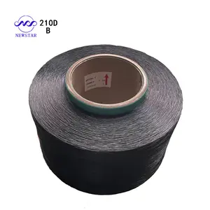 Famous Chinese brand factory low price naked elastic thread newstar 210D B grade black bare spandex yarn