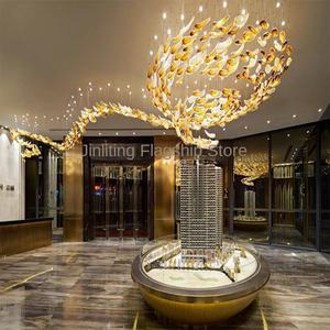 מכירות משרד חול שולחן נברשת תחנת מים קריאייטיב מנורת הנדסה לא סטנדרטית עבור לובי זכוכית לובי - Product Image 3