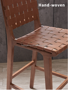 Taburete de madera <span class=keywords><strong>para</strong></span> bar, taburete moderno de <span class=keywords><strong>26</strong></span> pulgadas de altura, estilo nórdico, <span class=keywords><strong>para</strong></span> desayuno y cocina, venta al por mayor - Product Image 4