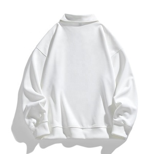 겨울 양털 점퍼 쿼터 지퍼 운동복 사용자 정의 유기농 면 3D 양각 대형 운동복 - Product Image 5