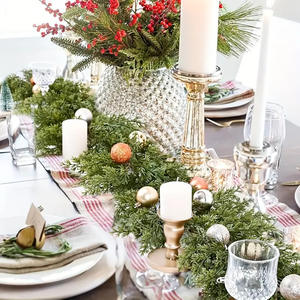 ノーフォーク人工ラタン クリスマス 松 杉 つる ガーランド リース デコレーション ハンギングオーナメント 装飾 植物 ウェディング - Product Image 6