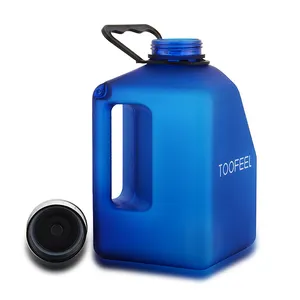 Bpa Free 2.7L Square Plastic Water Bottles With Phone Holder Work Out Drinking Plastic Water Bottles High Quality Jug