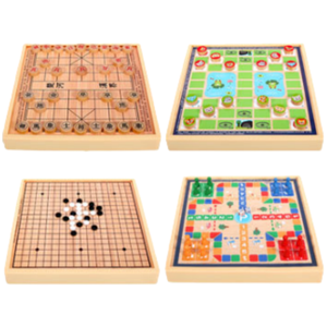Jeu de société éducatif comprenant Échecs, <span class=keywords><strong>Dames</strong></span>, Cinq en ligne, Jeu de combat d'échecs, Jouet de développement de l'intelligence - Product Image 4