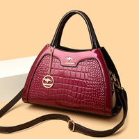 Sac fourre-tout de luxe à 2 couches grande capacité pour femmes, sacs à main de créateur motif crocodile, sac Boston à bandoulière pour dames, haute qualité