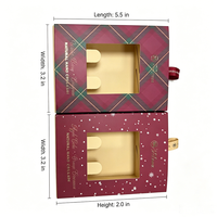 Boîte cadeau de Noël de luxe, motif à carreaux, boîte en carton avec fenêtre, emballage personnalisé pour cadeaux de Noël, boîte en papier