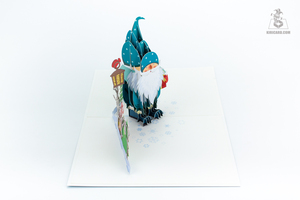 Artisanat de luxe 3D Pop Up Carte de voeux de Noël | Carte-cadeau de vacances découpée au laser personnalisée | Carte décorative en papier artisanal en gros - Product Image 3